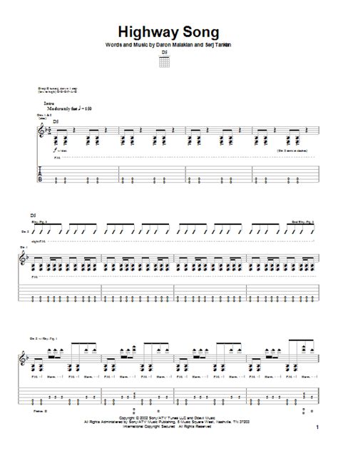 highway song chords